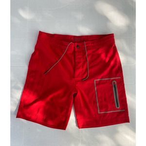 Mack Weldon Swim Board Shorts, Red, Size 33/34 Waist